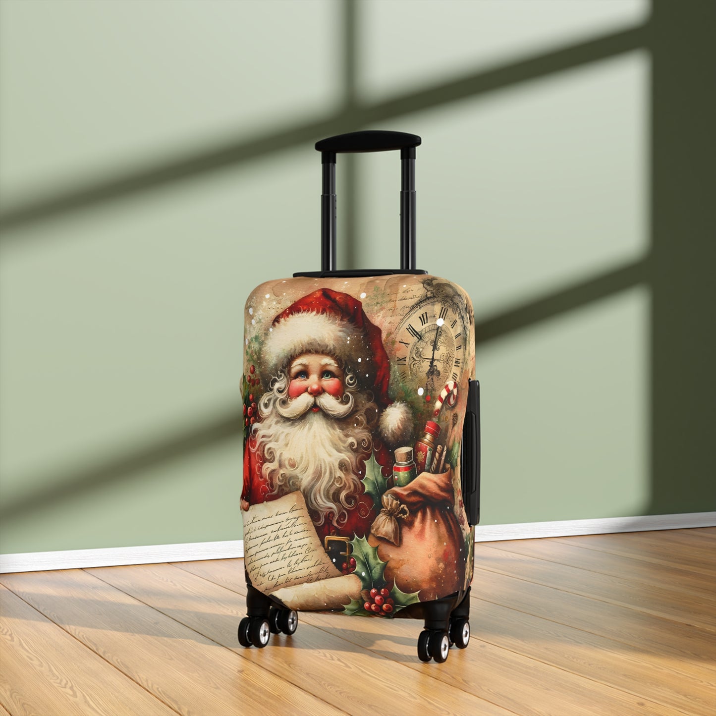 Luggage Cover, Christmas, Vintage Santa, awd-1480