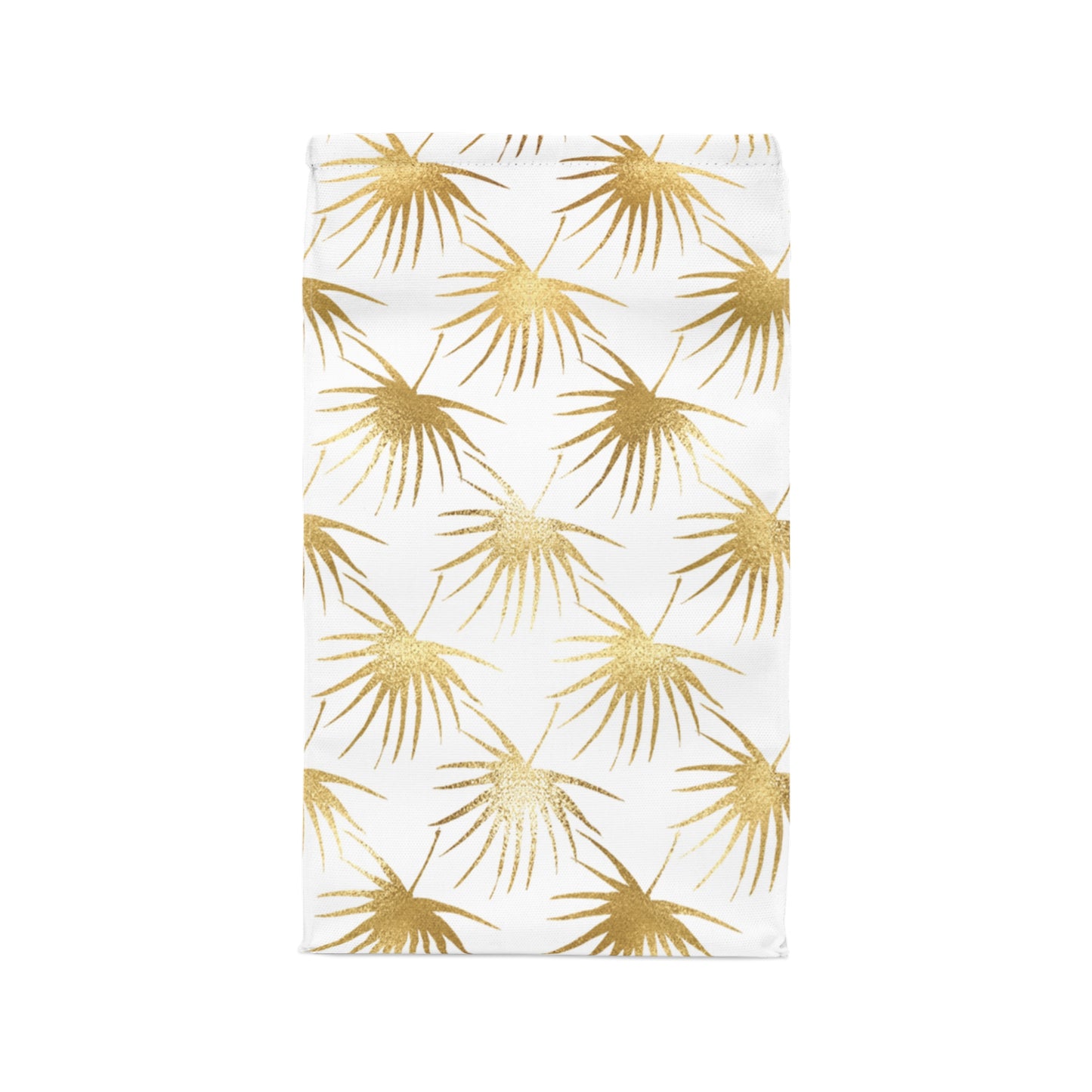 Insulated Lunch Bag Summer Floral Bag Gold Palm Leaves