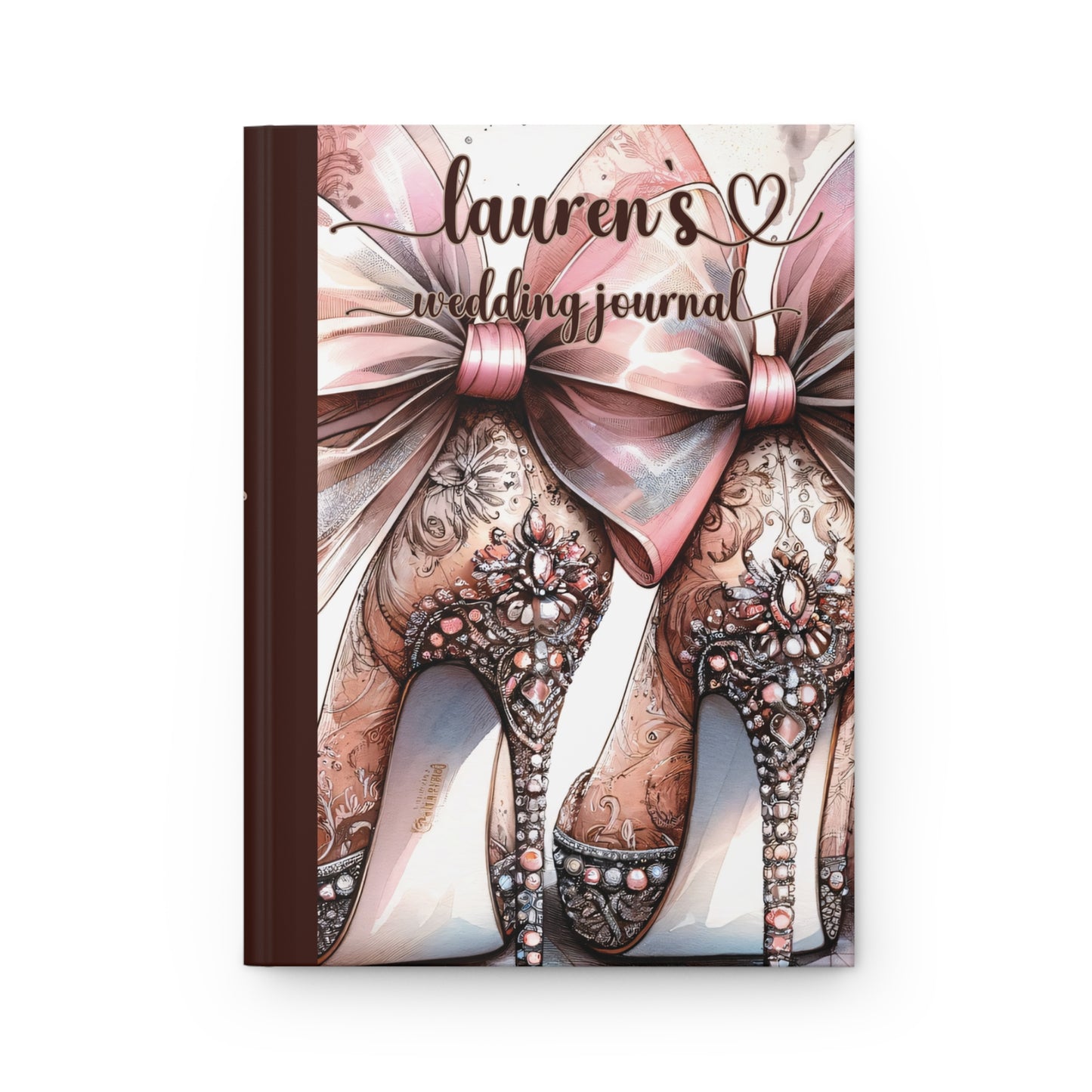 Personalised Hardcover Wedding Journal Matte, Country and Western, High Heels, awd-1772