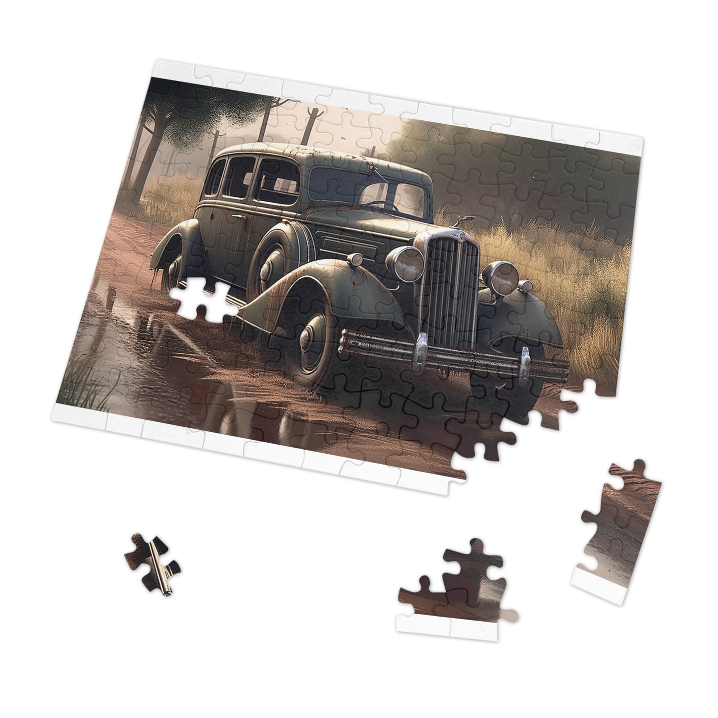 Jigsaw Puzzle, Vintage Car, Personalised/Non-Personalised (30, 110, 252, 500,1000-Piece)