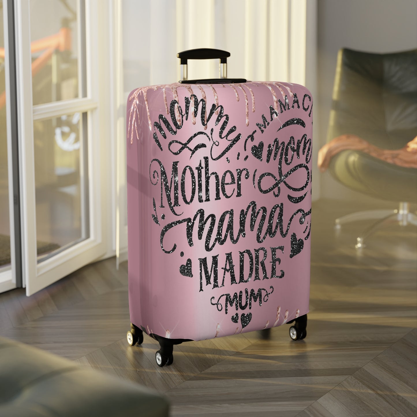 Luggage Cover, Mom/Mum Heart, awd-707