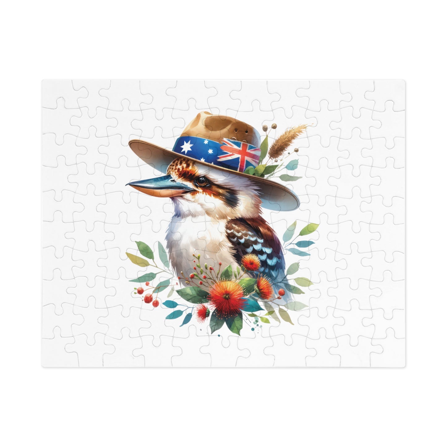 Jigsaw Puzzle in Tin, Australian Animals, Kookaburra, Personalised/Non-Personalised, awd-1338 (30, 110, 252, 500,1000-Piece)