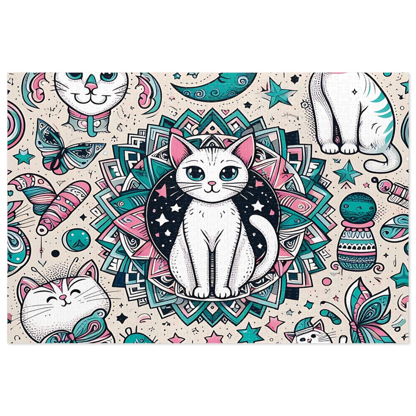 Jigsaw Puzzle, Cats, Personalised/Non-Personalised (30, 110, 252, 500,1000-Piece)