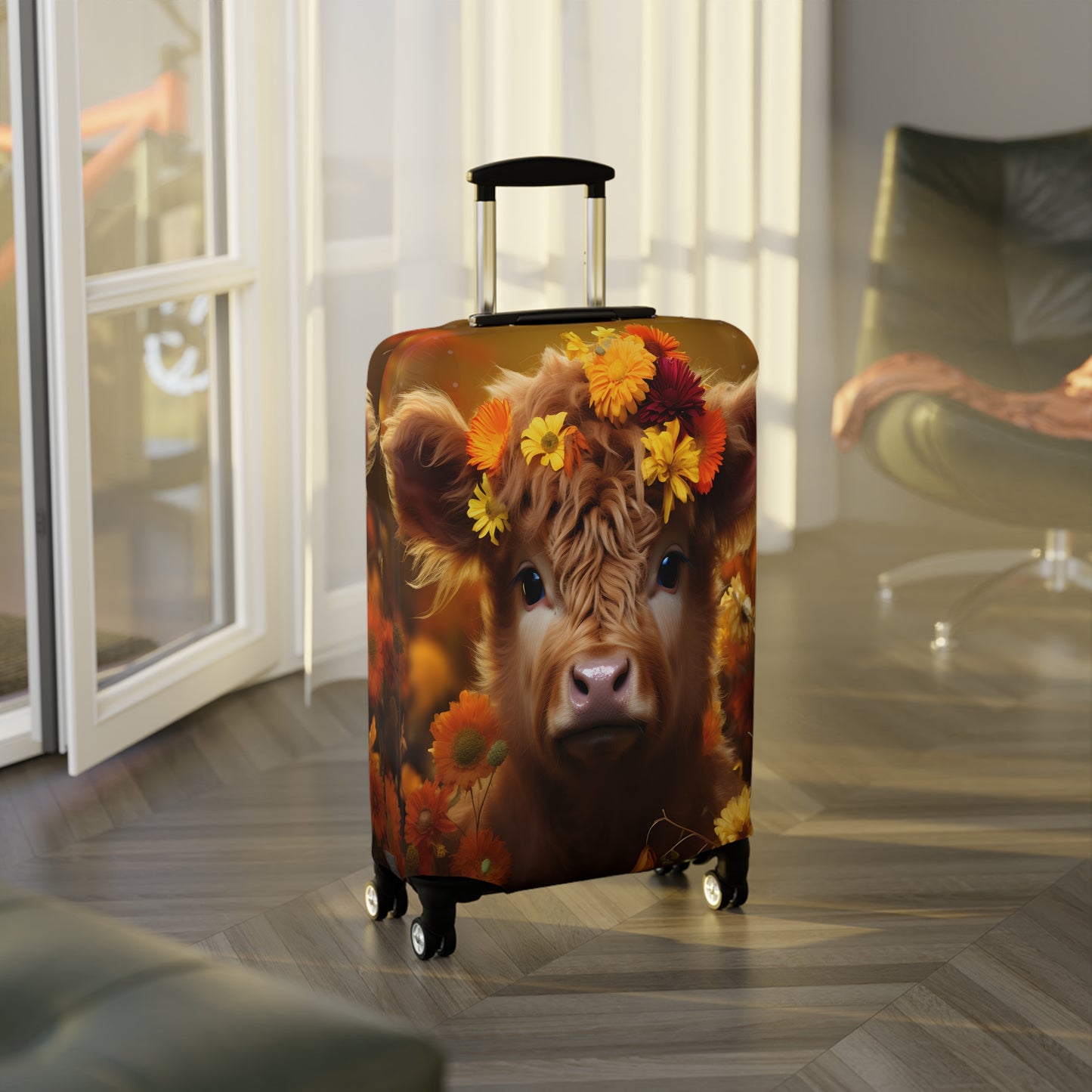 Luggage Cover, Highland Cow, awd-048