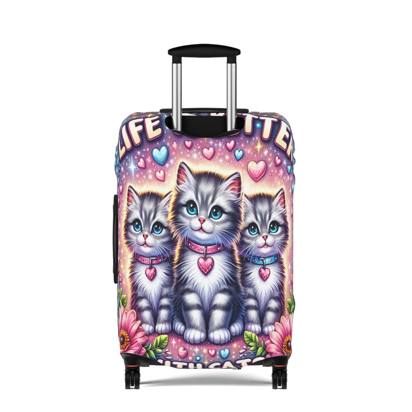 Luggage Cover, Life is better with Cats, awd-1473