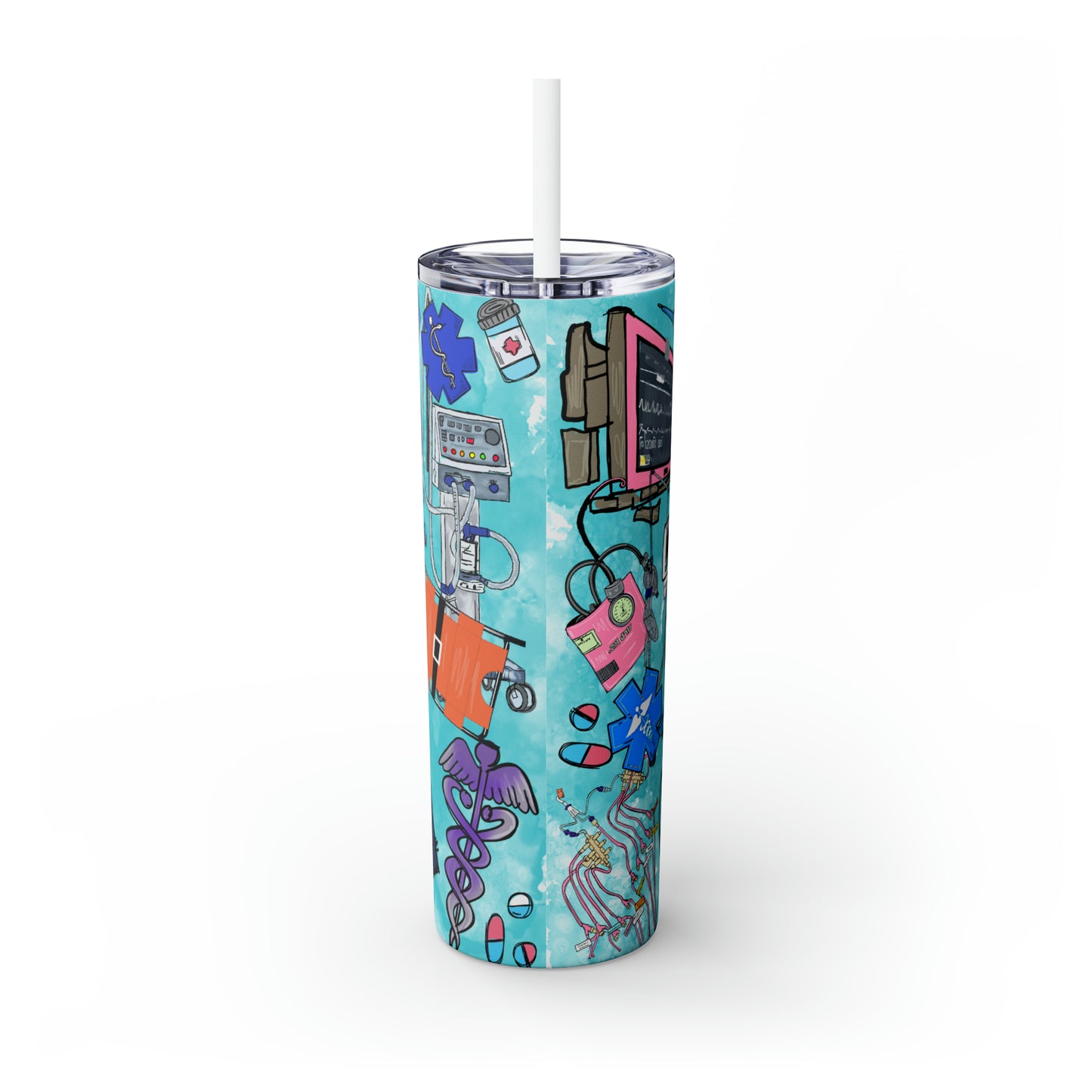 Skinny Tumbler with Straw, 20oz, Occupations, Trauma