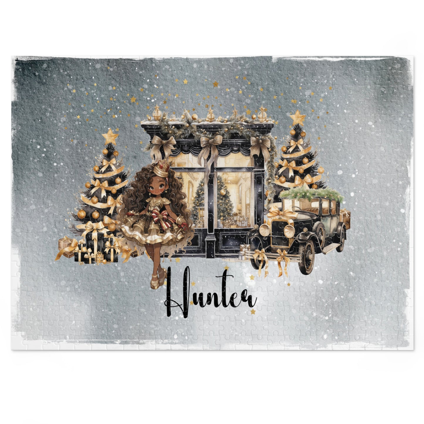 Puzzle, Black and Gold Nutcracker, Personalised/Non-Personalised (30, 110, 252, 500,1000-Piece)