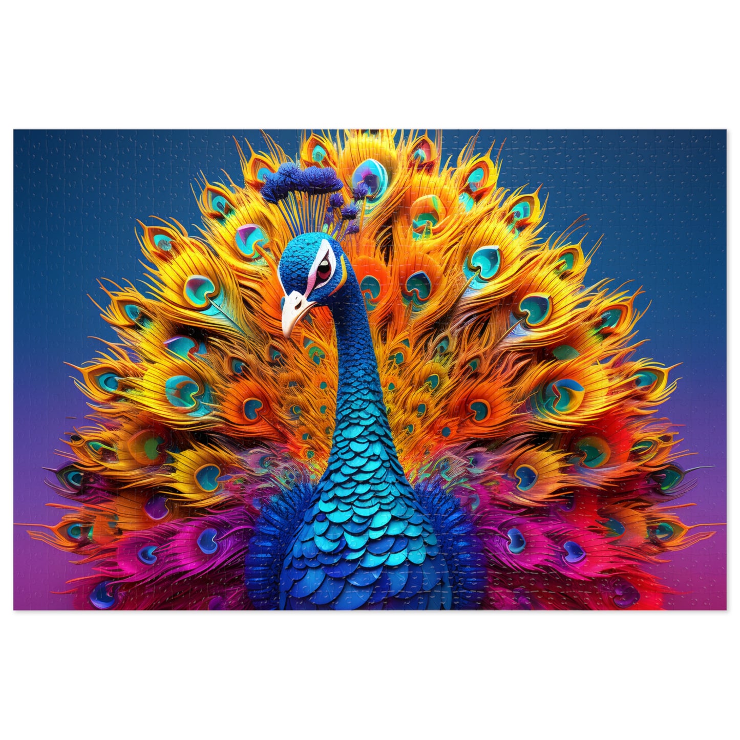 Jigsaw Puzzle, Peacock, Personalised/Non-Personalised (30, 110, 252, 500,1000-Piece)