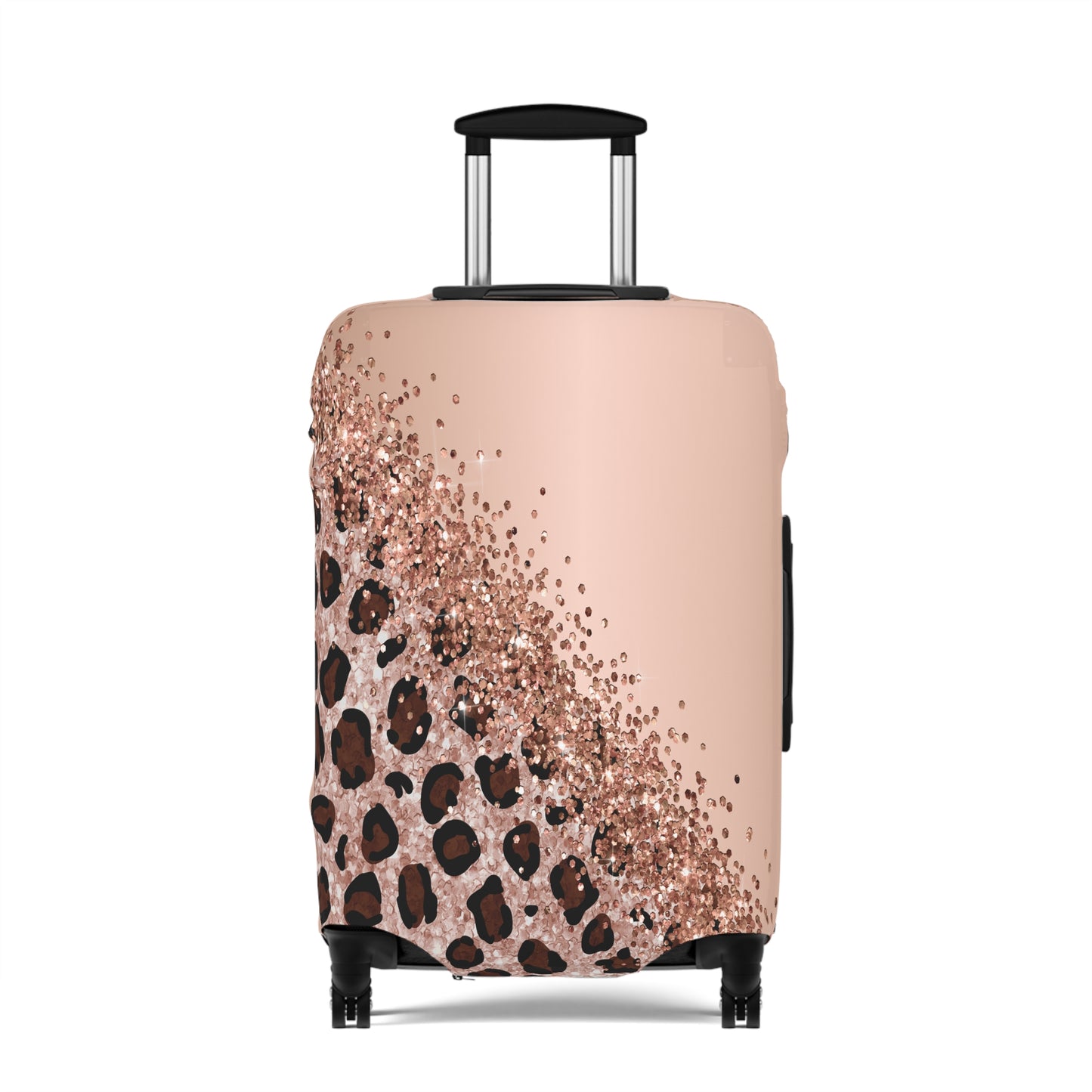 Luggage Cover, Leopard Print, Rose Gold, awd-1659