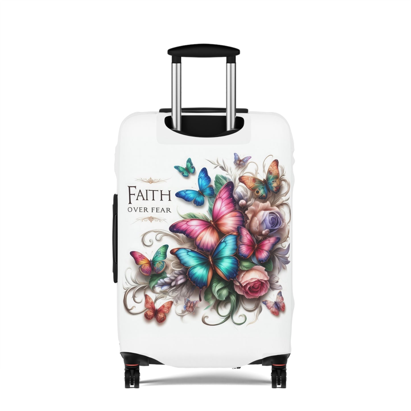 Luggage Cover, Butterflies, Faith over Fear , awd-4031