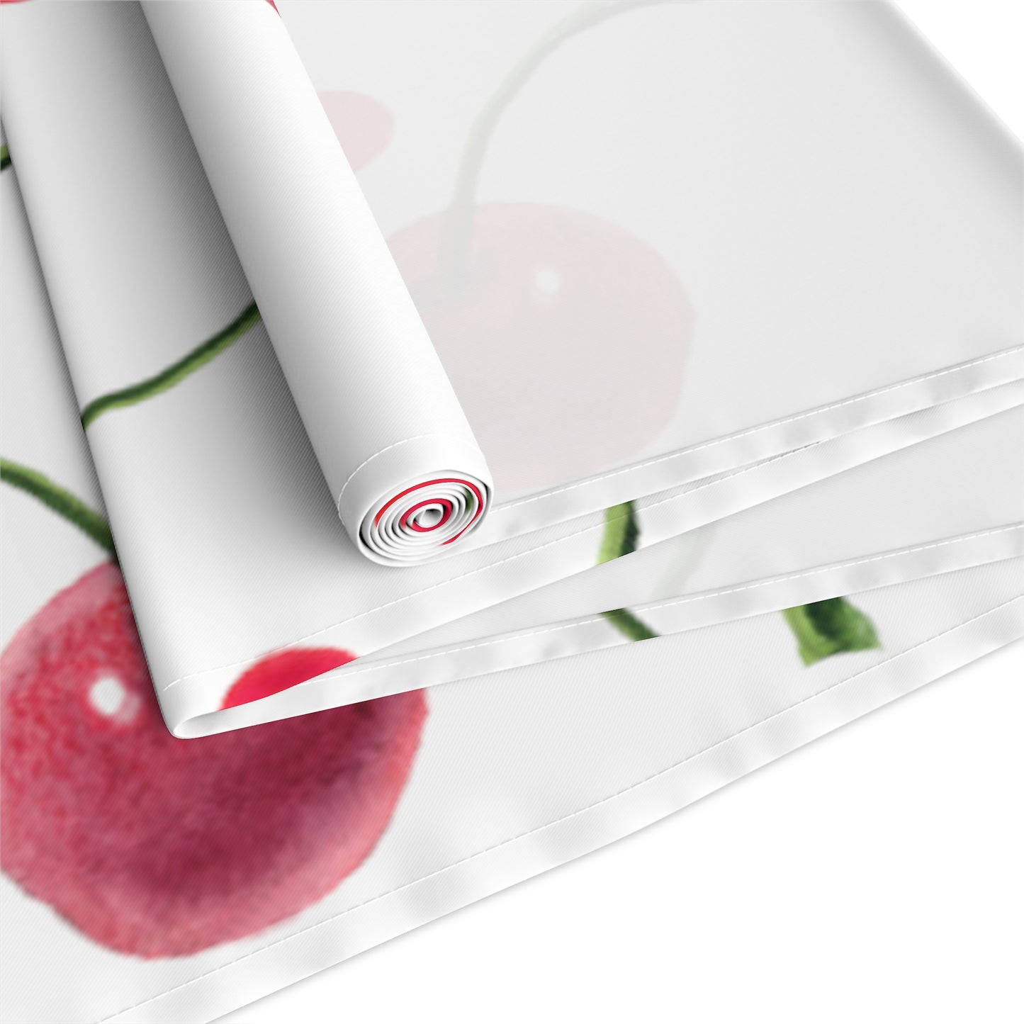 Cherries Table Runner, Cotton Twill and Poly Available