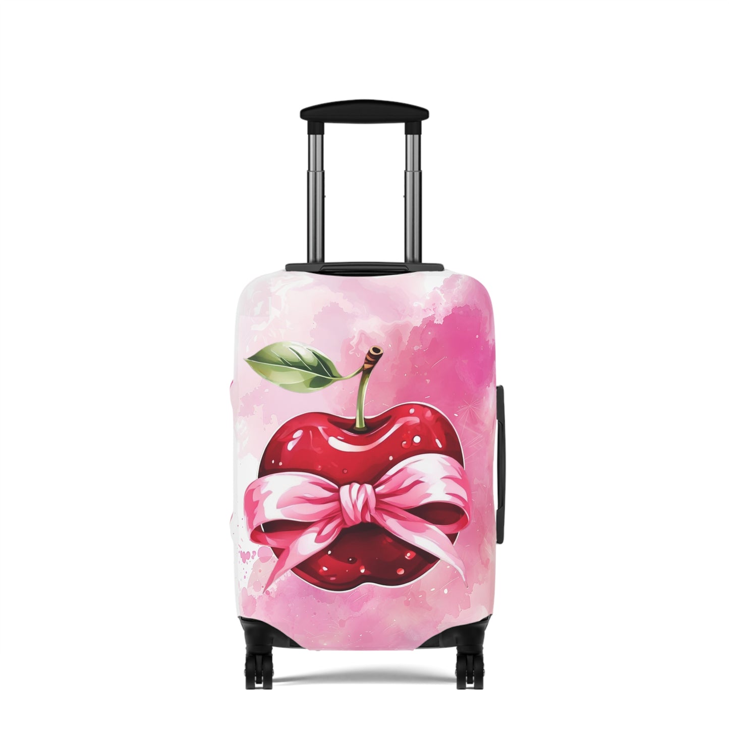 Luggage Cover, Rockabilly, Coquette, Pink Watercolour, Apple and Ribbon, awd-2527