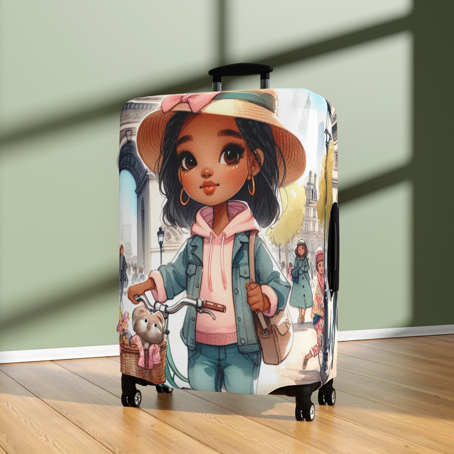 Luggage Cover, Just a Girl Who loves Travelling, awd-2110