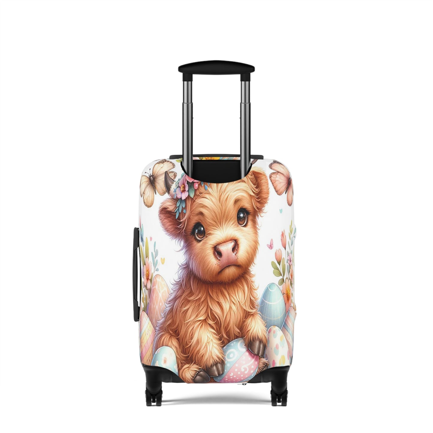 Luggage Cover, Easter, Highland Cow, awd-1061