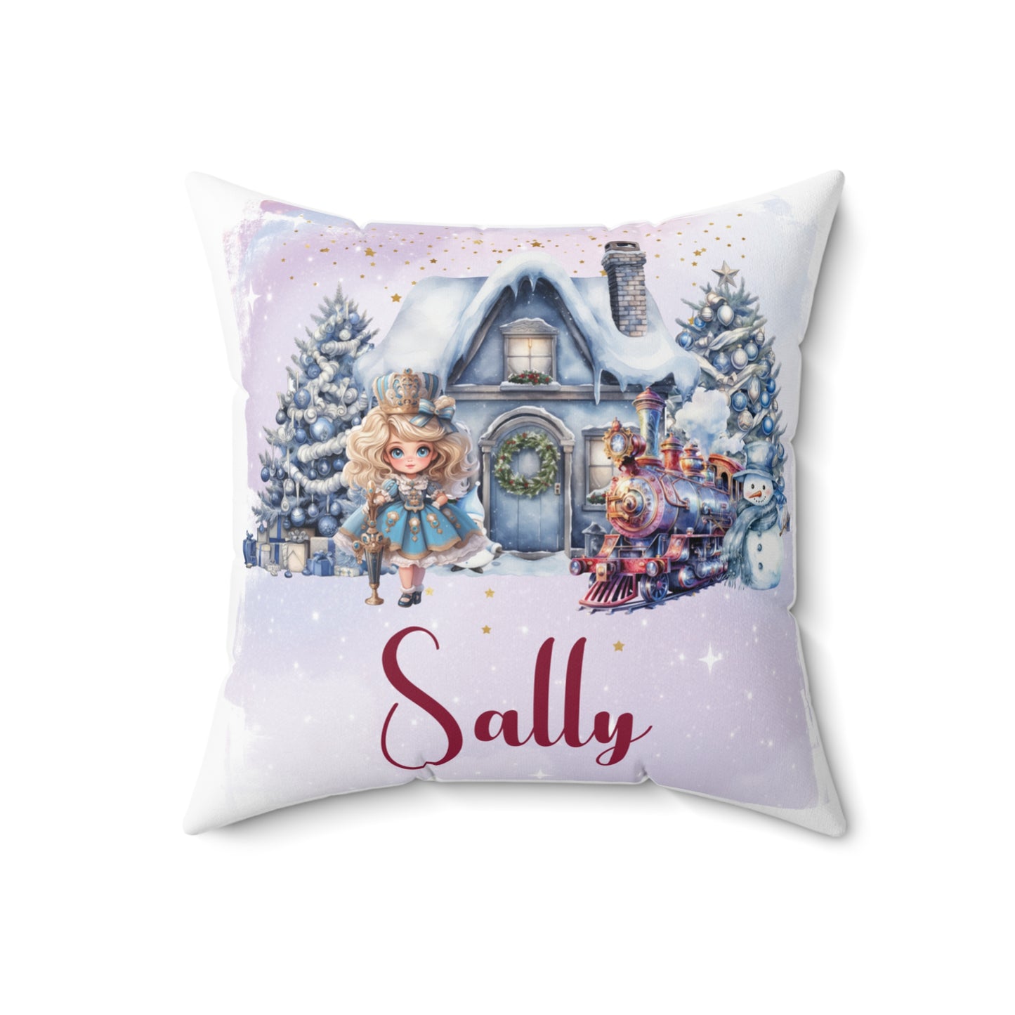 Personalised Christmas Cushion, Purple Christmas, Nutcracker, Polyester Square Cushion, Christmas cushion