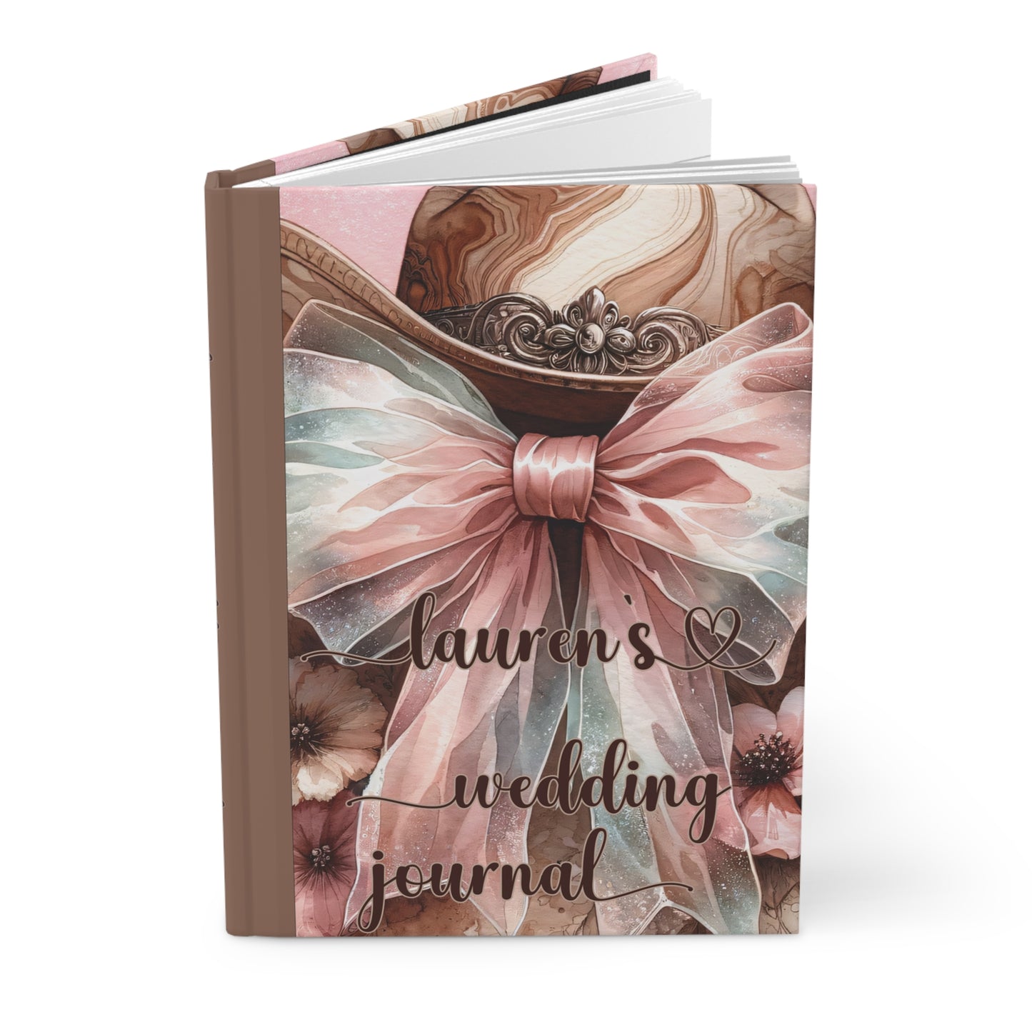 Personalised Hardcover Wedding Journal Matte, Country and Western, awd-1738