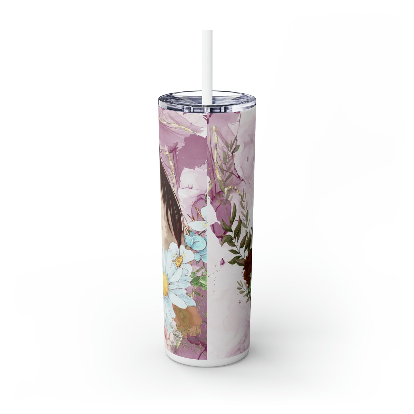 Skinny Tumbler with Straw, 20oz, Horse, awd-1357