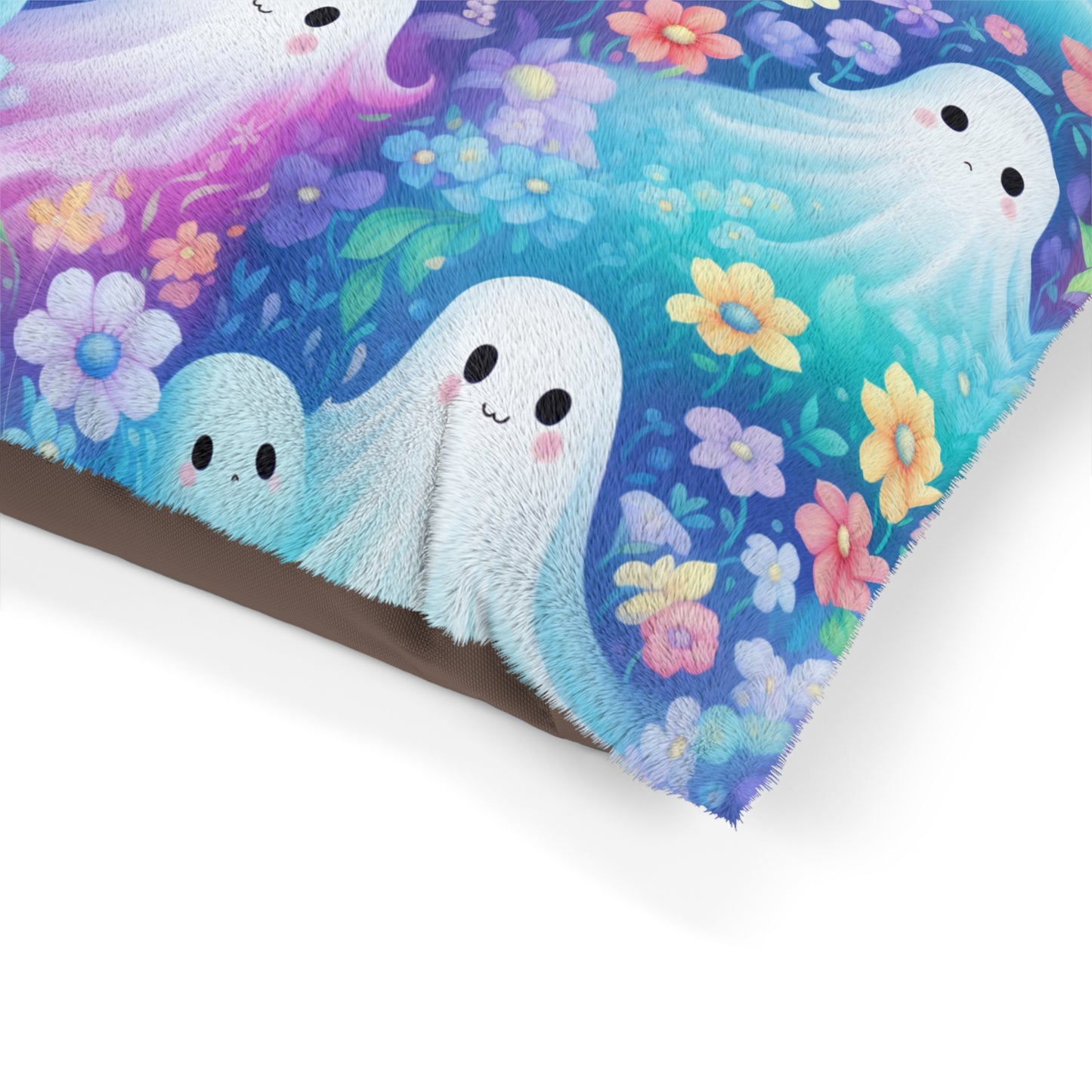 Luxury Pet Bed, feather soft fleece, Halloween Ghosts