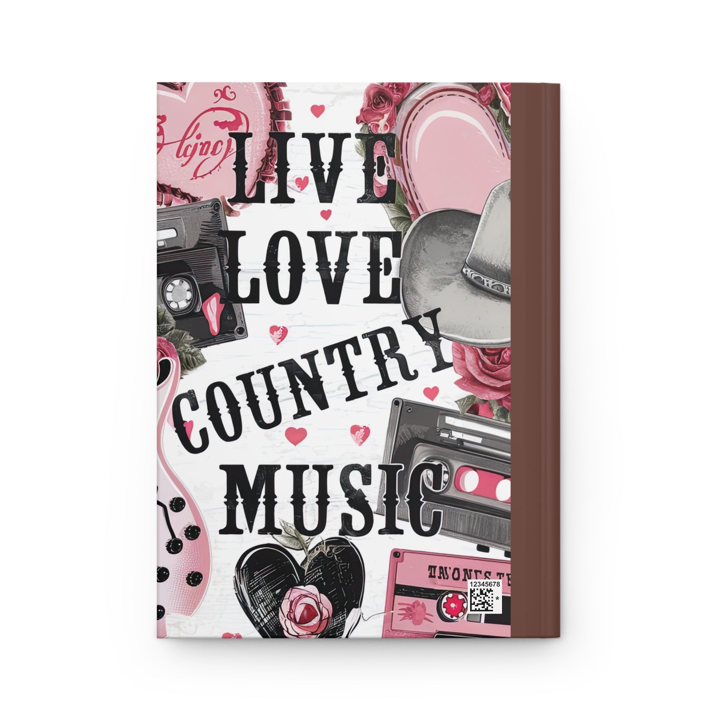 Personalised Hardcover Journal Matte, Country and Western, Live Love Country Music, awd-1486