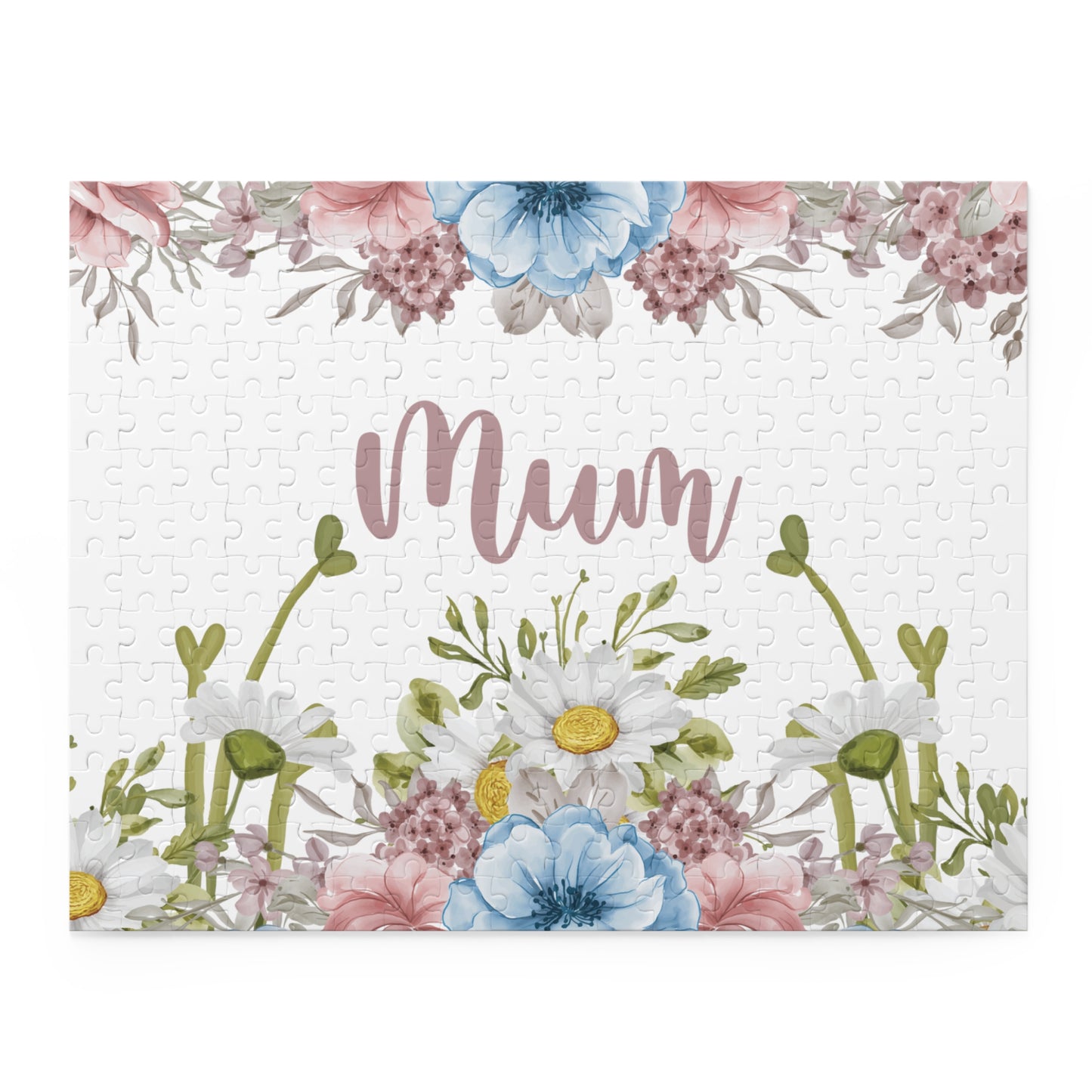 Personalised/Non-Personalised Puzzle, Floral, Mum (120, 252, 500-Piece)