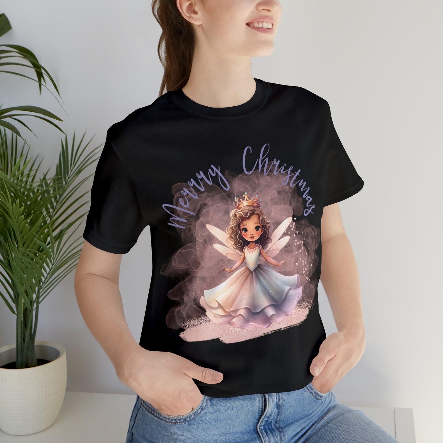 Unisex Jersey Short Sleeve Tee Christmas, Women's Fairy T-shirt - A0010