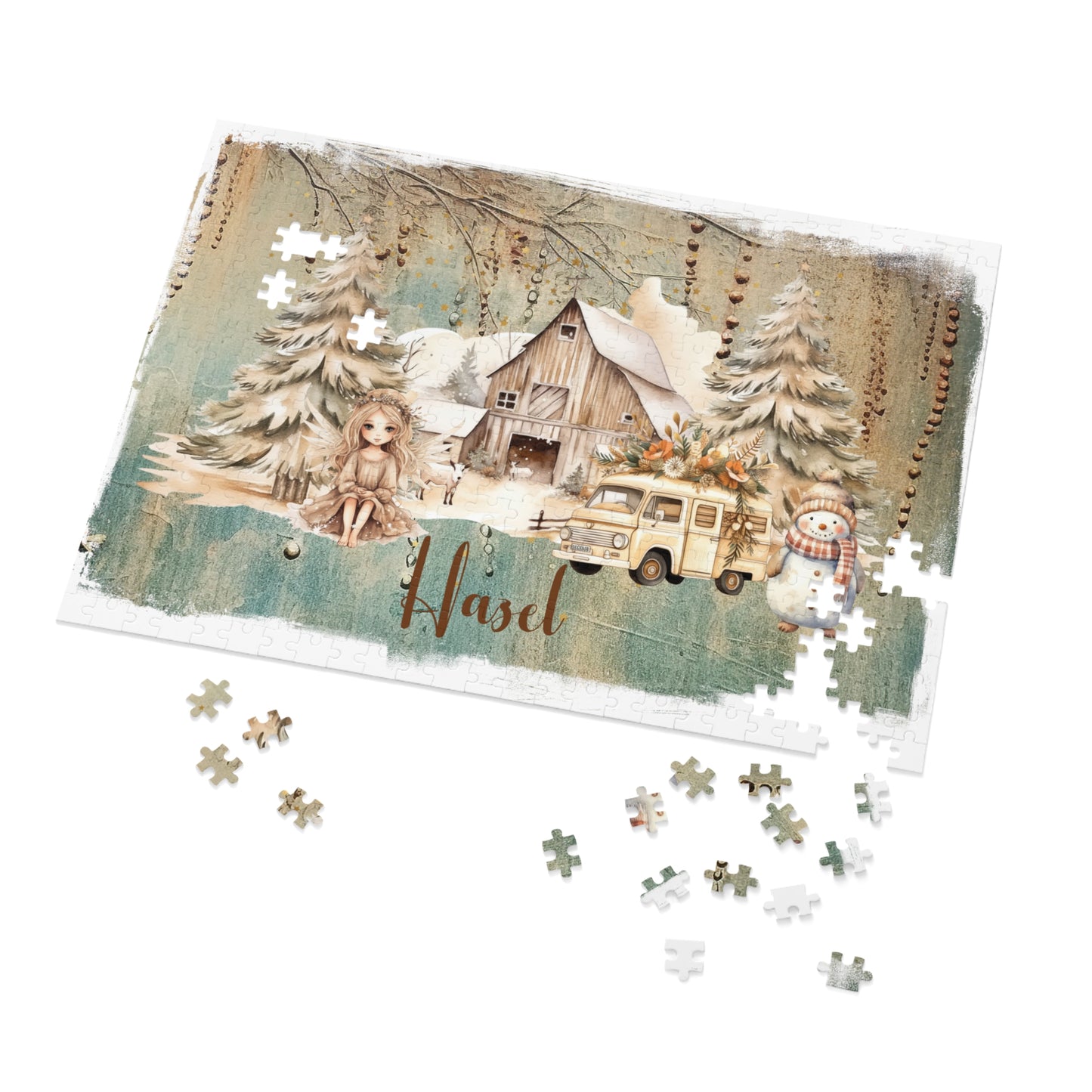 Puzzle, Christmas, Boho Fairy, Personalised/Non-Personalised (30, 110, 252, 500,1000-Piece)