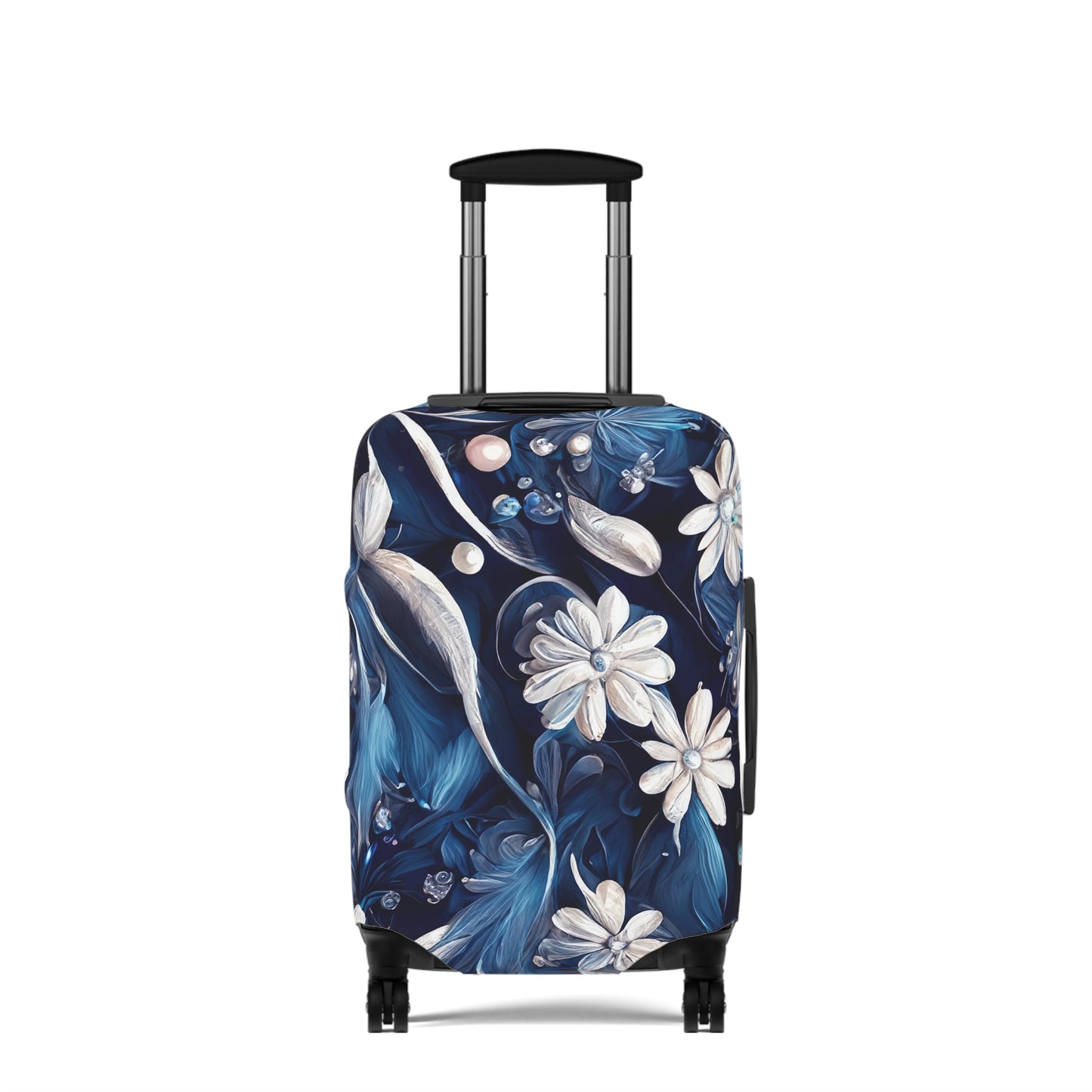 Luggage Cover, Blue Floral