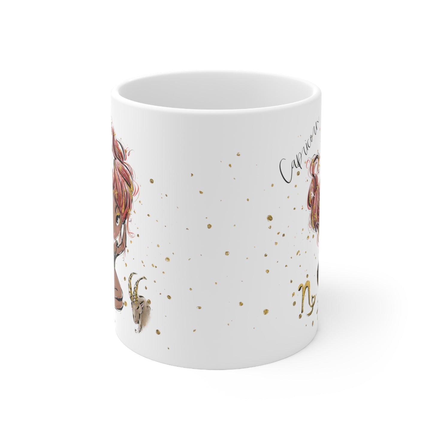 Personalised/Non Personalised Zodiac Sign, Capricorn, Ceramic Mug 11oz