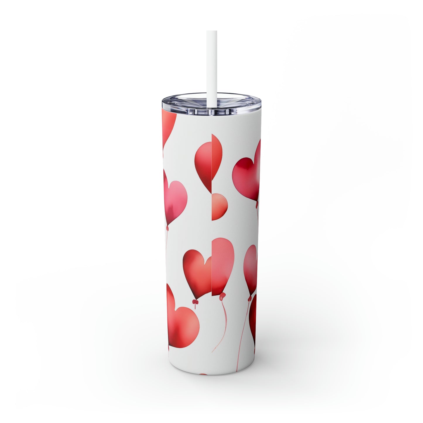 Skinny Tumbler with Straw, 20oz, Cat