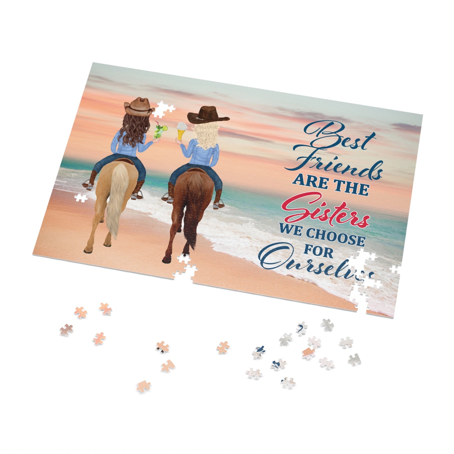 Jigsaw Puzzle, Western, Best Friends are the Sisters we Choose for Ourselves, Personalised/Non-Personalised (30, 110, 252, 500,1000-Piece)