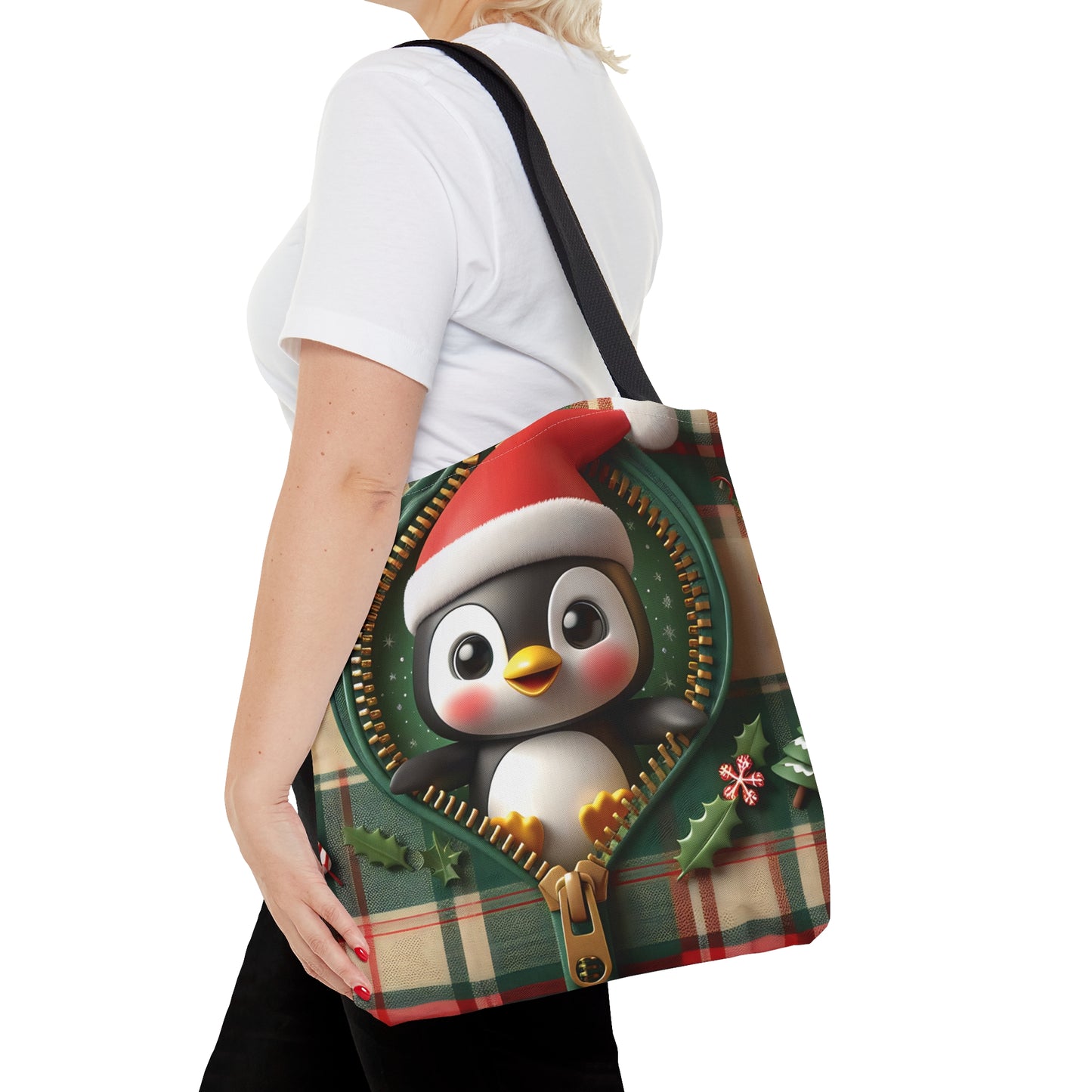 Tote Bag, Christmas, Penguin