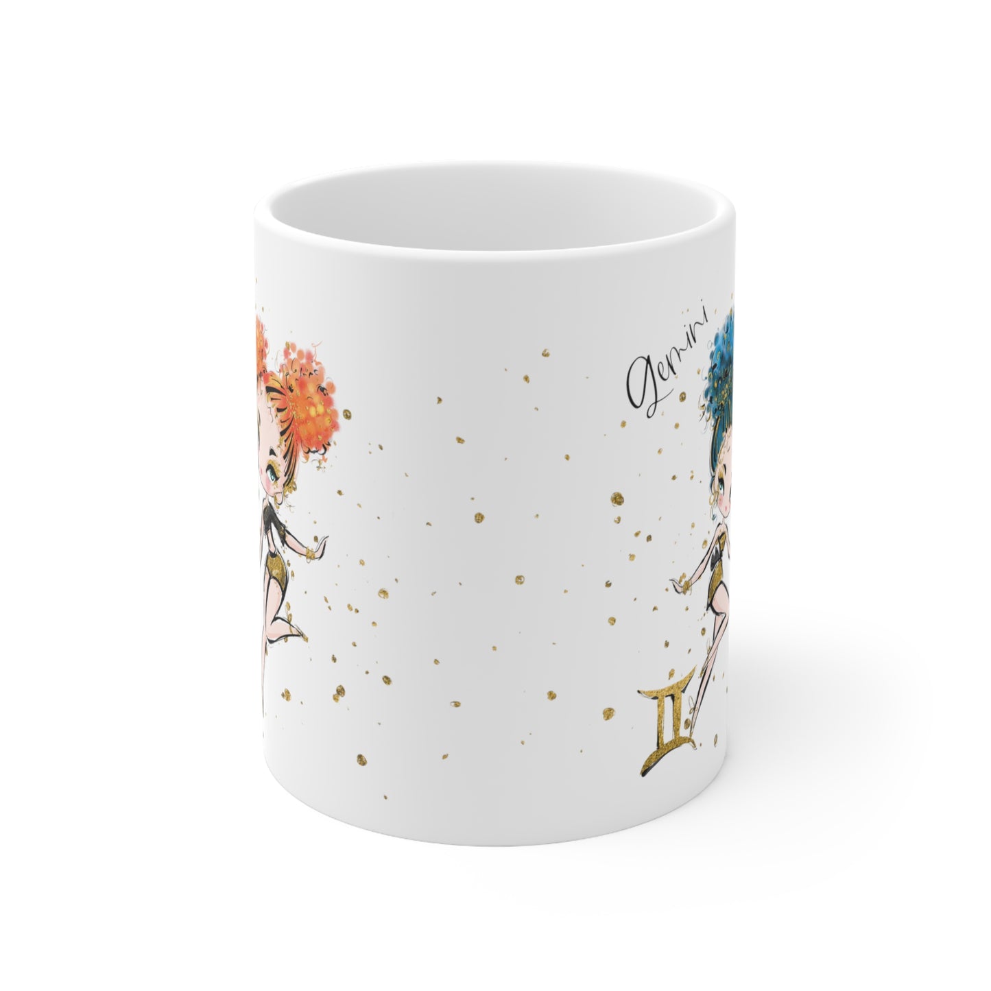 Personalised/Non Personalised Zodiac Sign, Gemini, Ceramic Mug 11oz