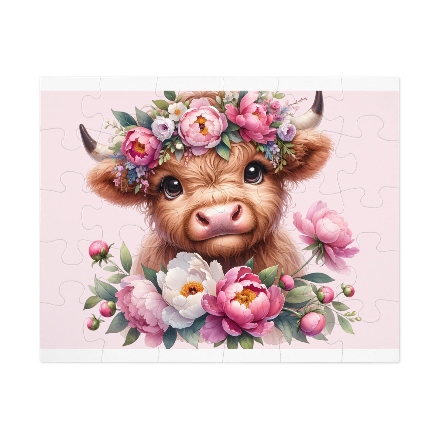 Jigsaw Puzzle, Highland Cow, Personalised/Non-Personalised (30, 110, 252, 500,1000-Piece)