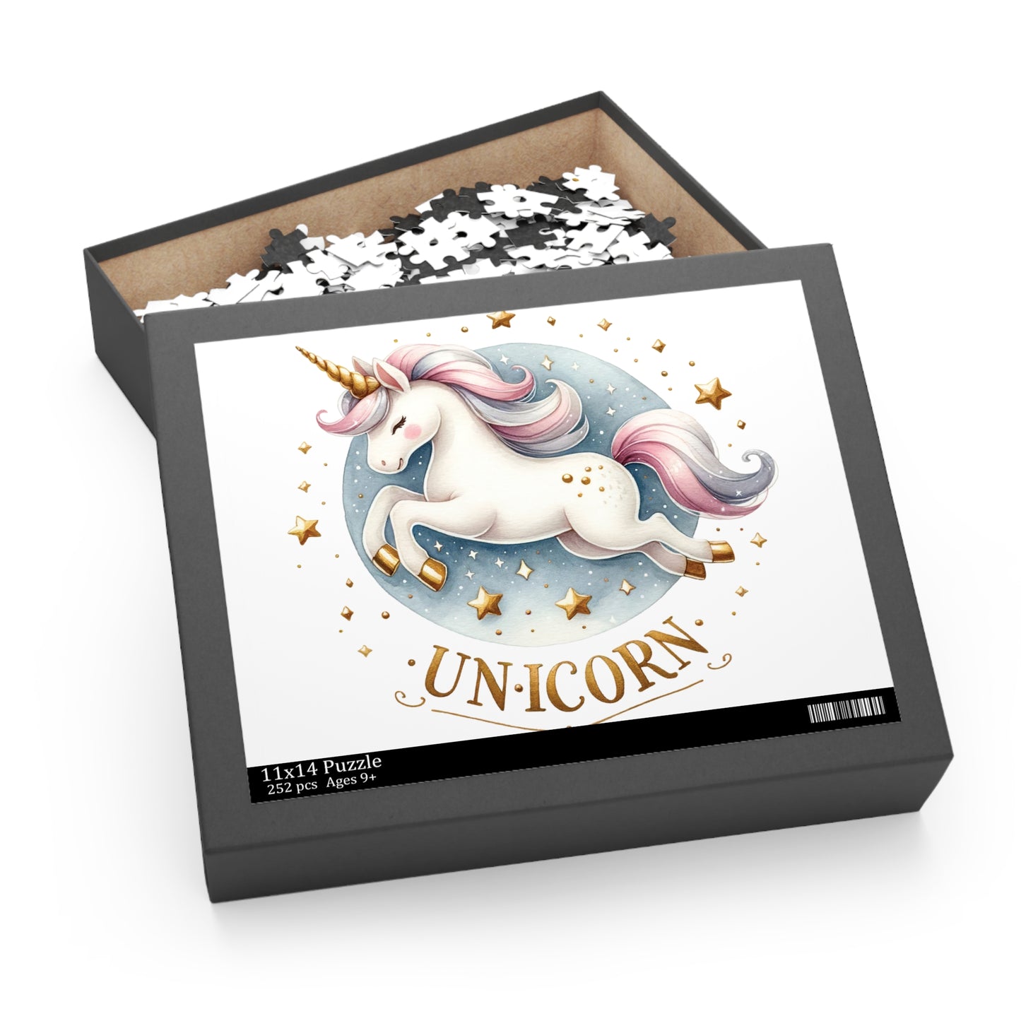 Personalised/Non-Personalised Puzzle, Unicorn (120, 252, 500-Piece)