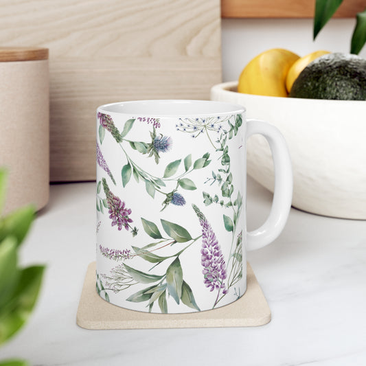 Scottish Floral, Ceramic Mug 11oz