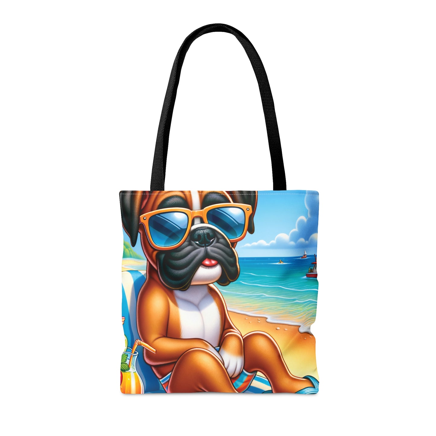 Tote Bag, Dog on Beach, Boxer, Tote bag,  awd-1102