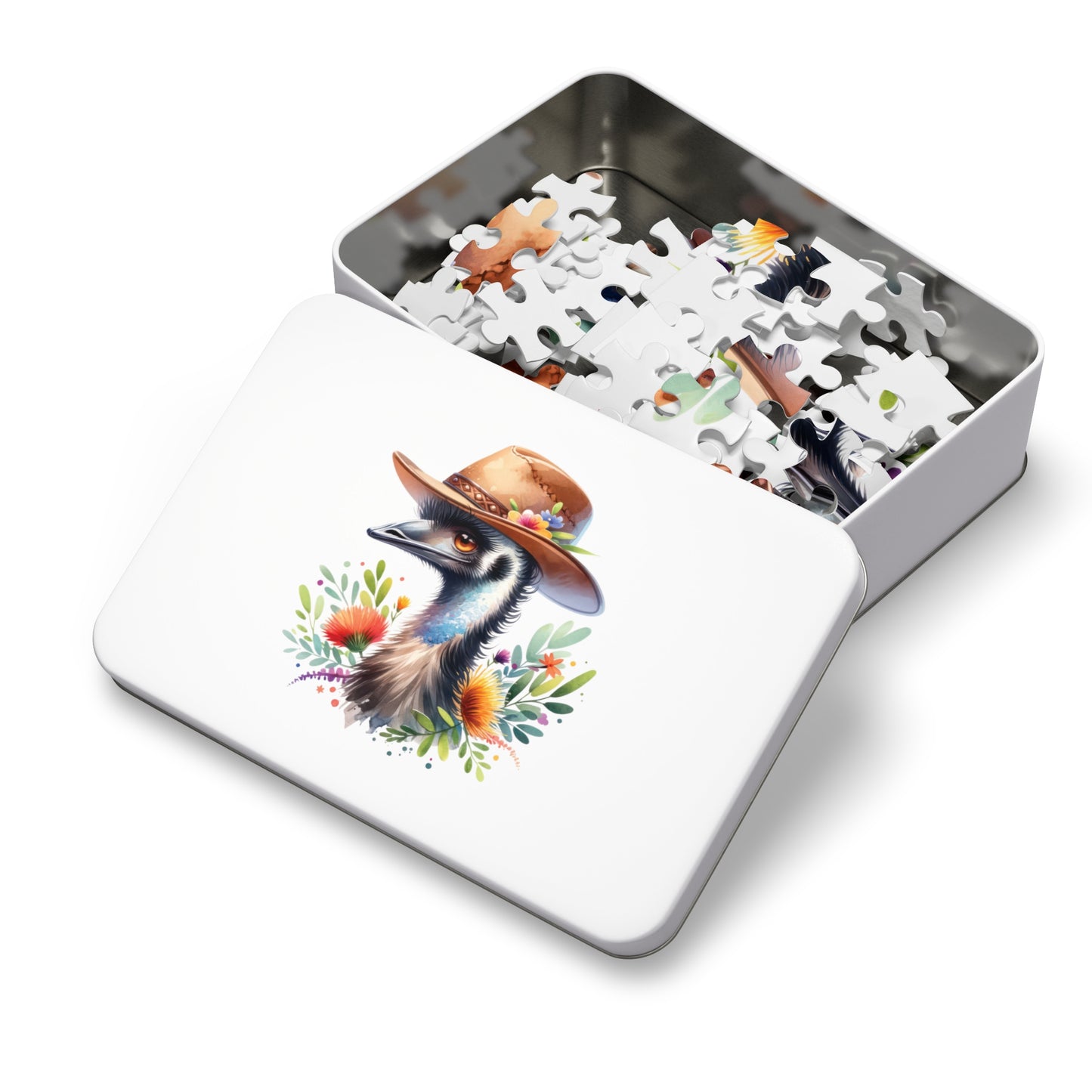 Jigsaw Puzzle in Tin, Australian Animals, Emu, Personalised/Non-Personalised, awd-1322 (30, 110, 252, 500,1000-Piece)