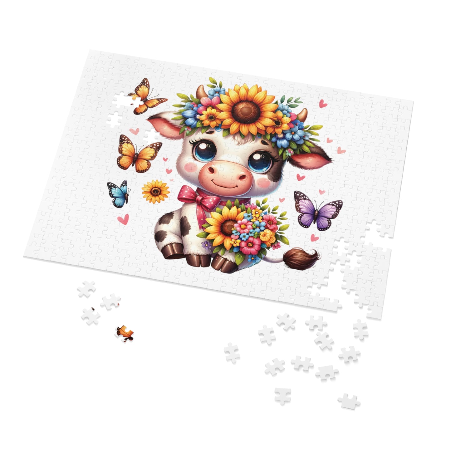 Jigsaw Puzzle, Highland Cow, Personalised/Non-Personalised (30, 110, 252, 500,1000-Piece)