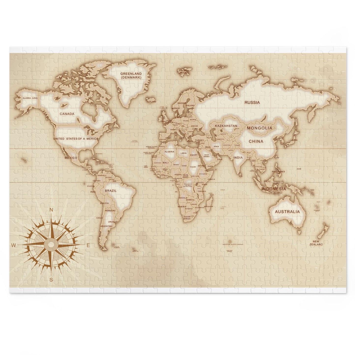 Jigsaw Puzzle, World Map, Personalised/Non-Personalised (30, 110, 252, 500,1000-Piece)