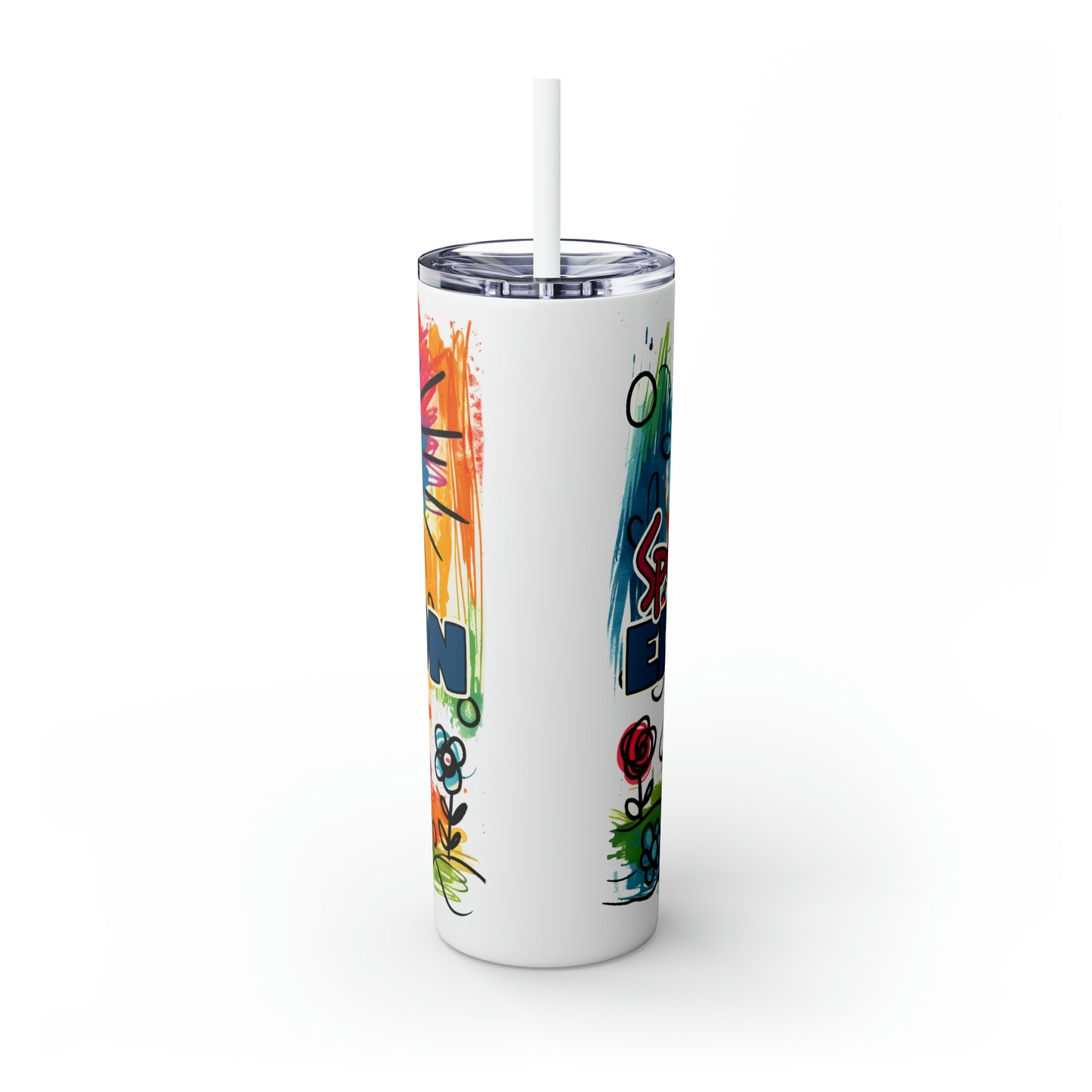 Skinny Tumbler with Straw, 20oz, Special Education