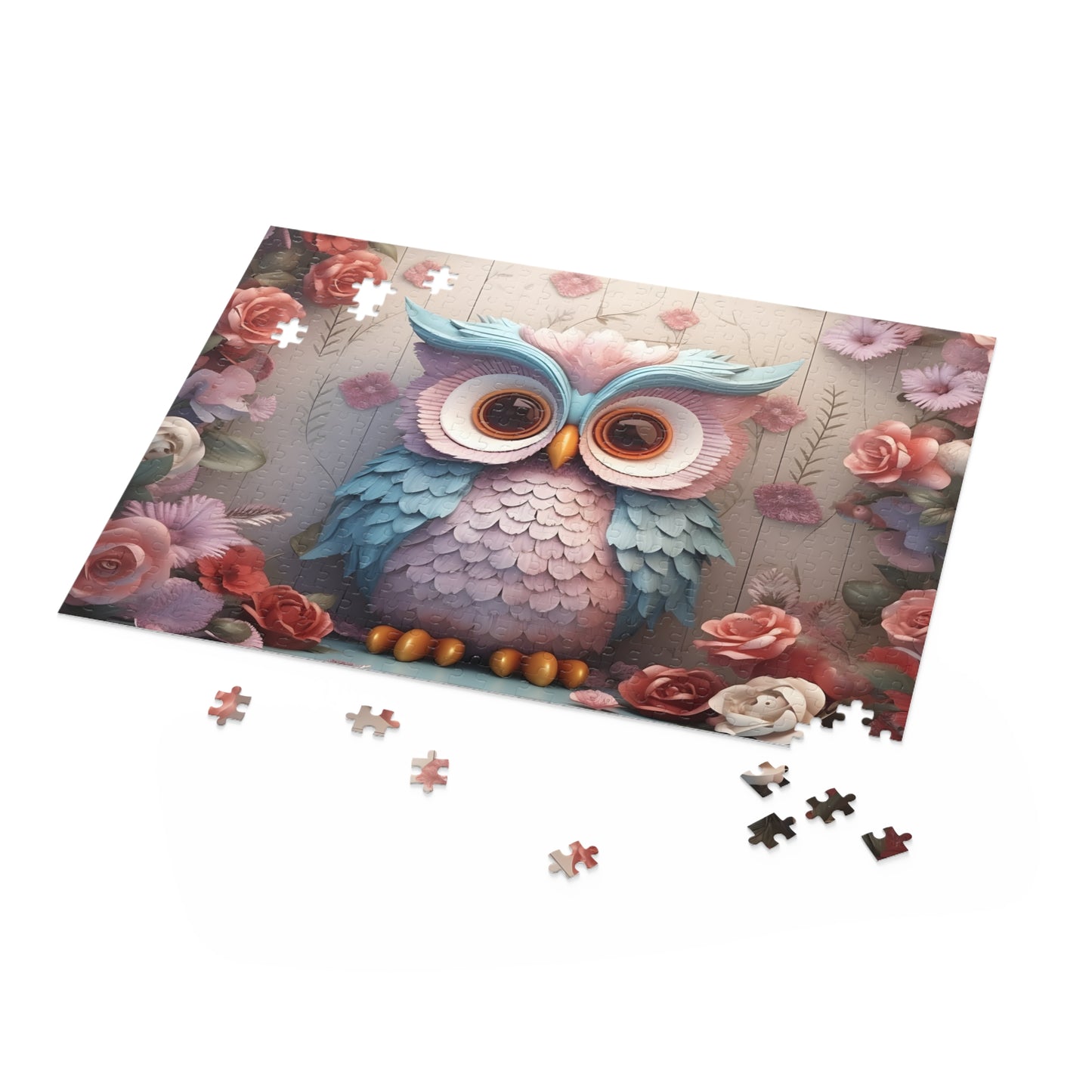 Personalised/Non-Personalised Puzzle, Owl (120, 252, 500-Piece)