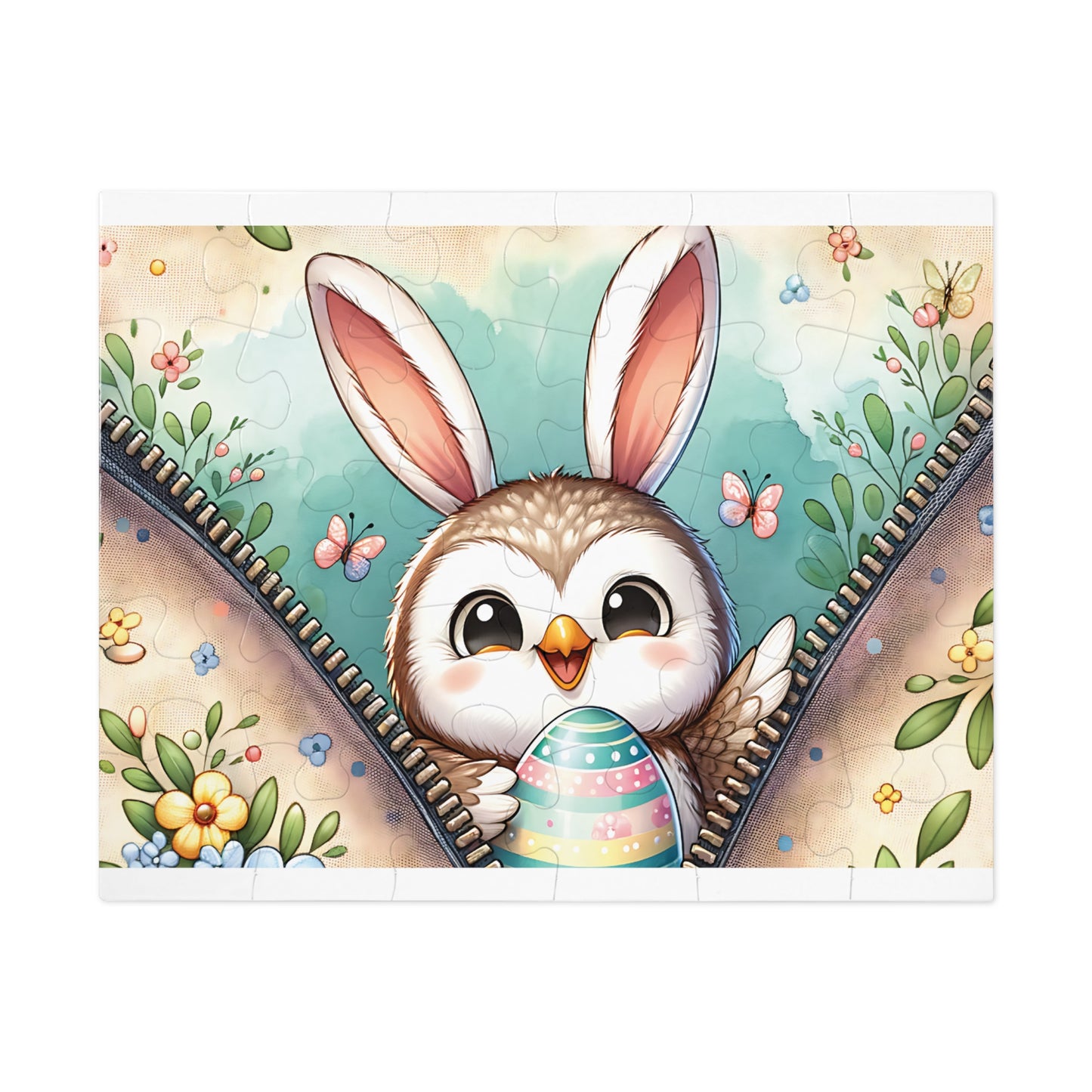 Jigsaw Puzzle, Easter, Owl with Bunny Ears, Personalised/Non-Personalised (30, 110, 252, 500,1000-Piece)