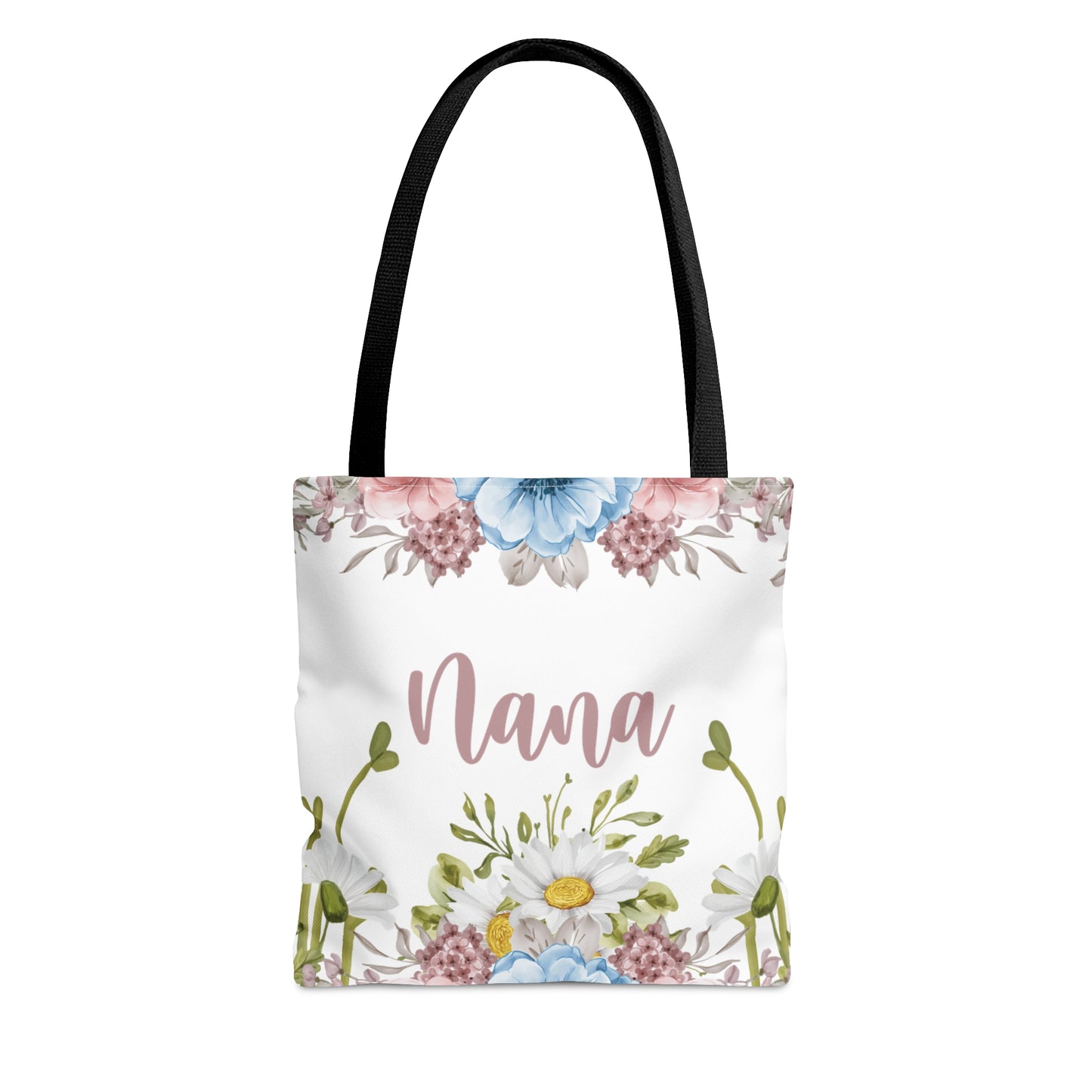 Personalised/Non-Personalised Tote Bag, Floral, Nana, Tote bag