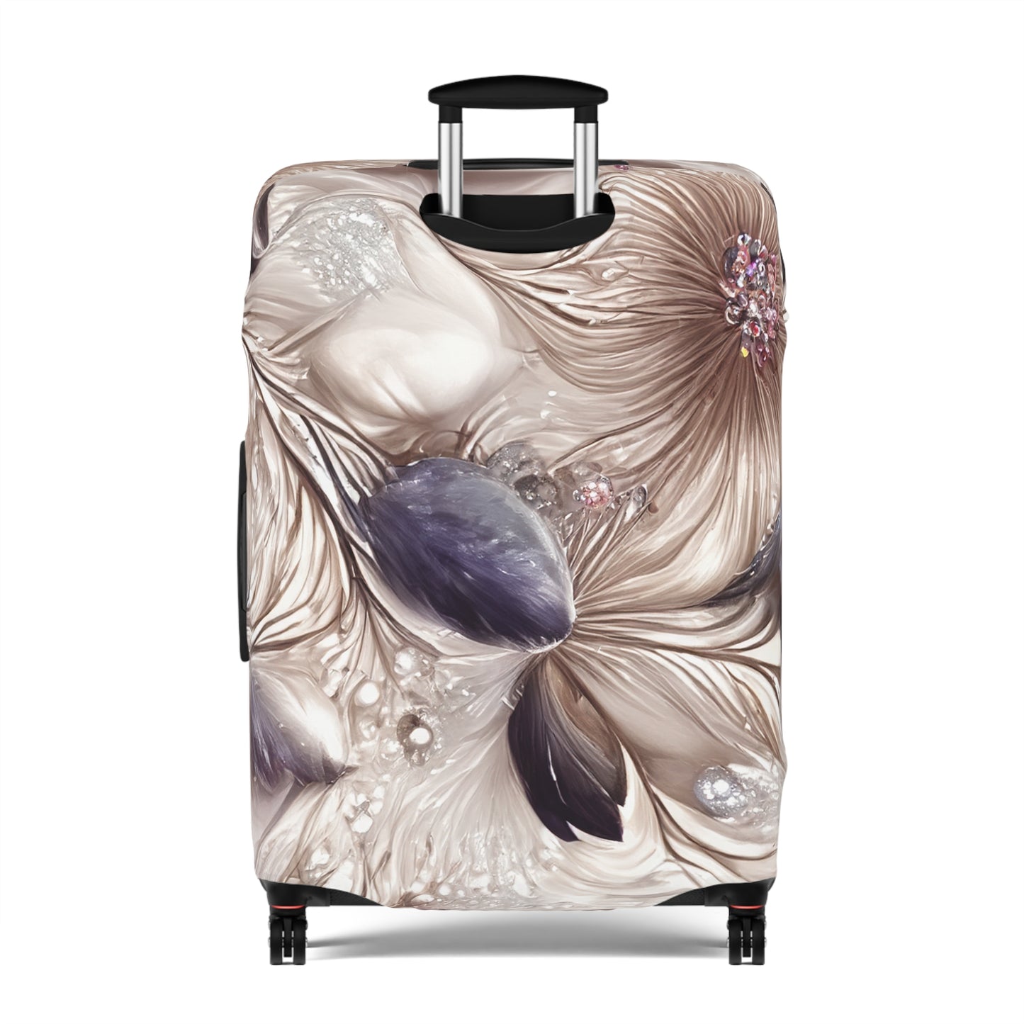 Luggage Cover, Beige Floral-2