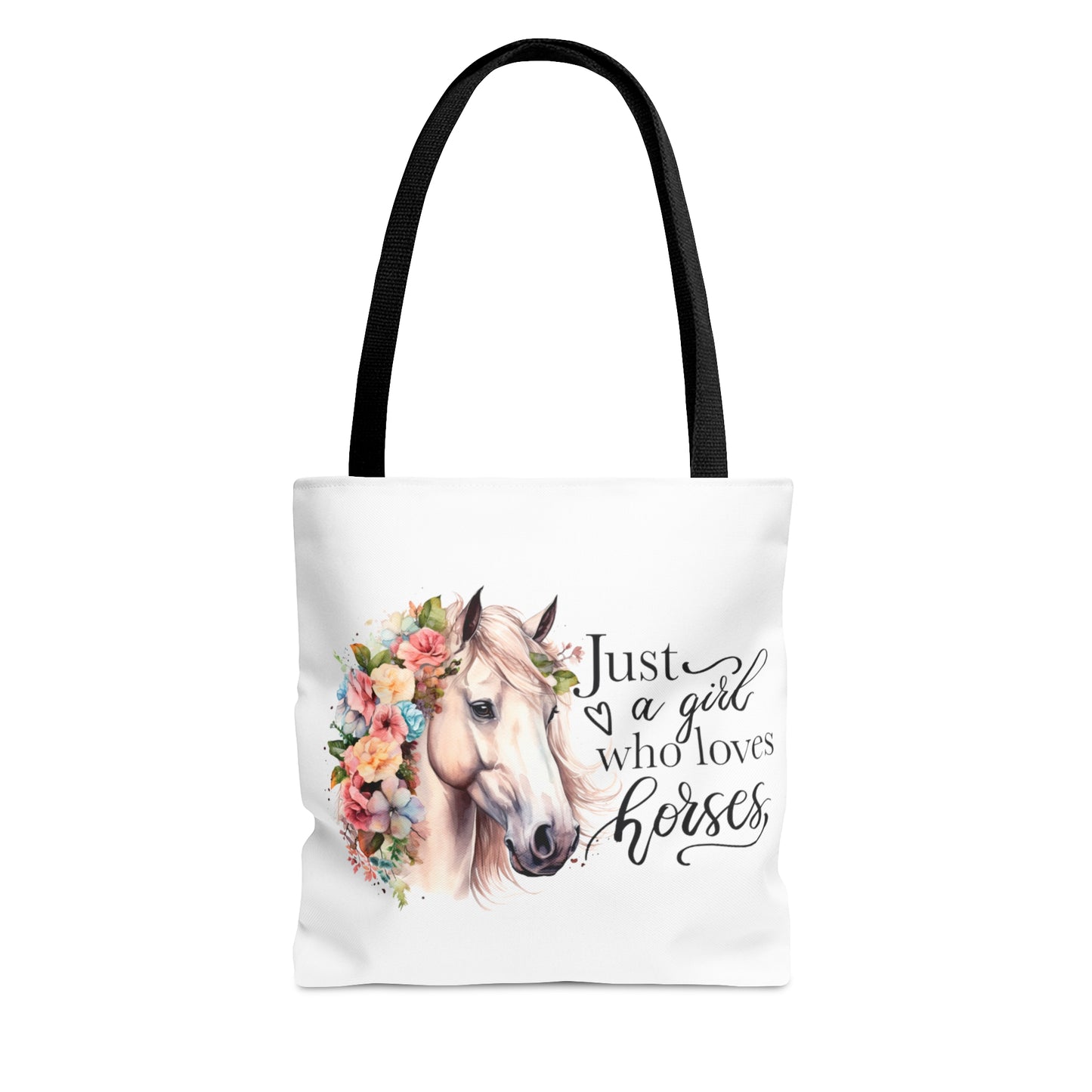 Tote Bag, Just a Girl who loves Horses, Personalised/Non-Personalised Tote bag