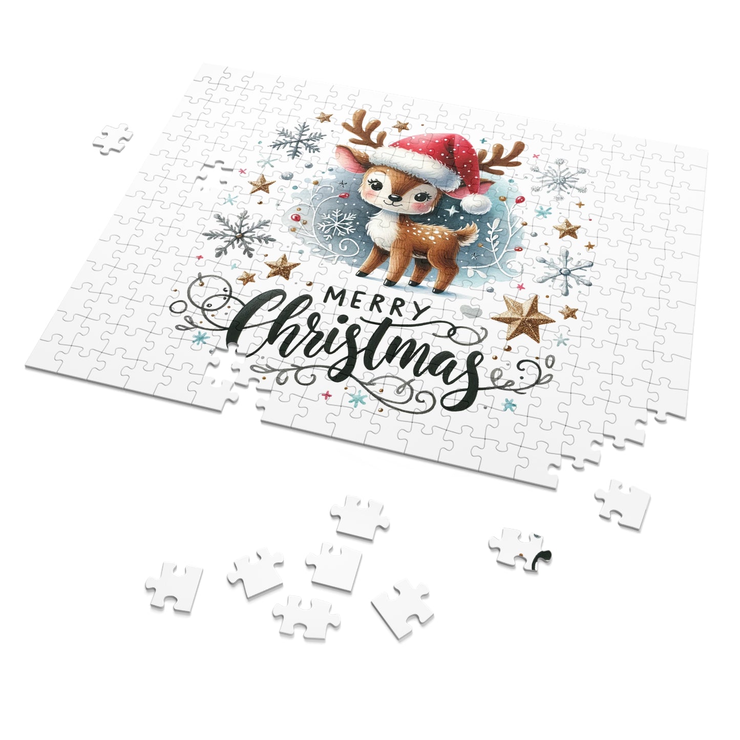 Jigsaw Puzzle, Christmas, Reindeer, Personalised/Non-Personalised (30, 110, 252, 500,1000-Piece)