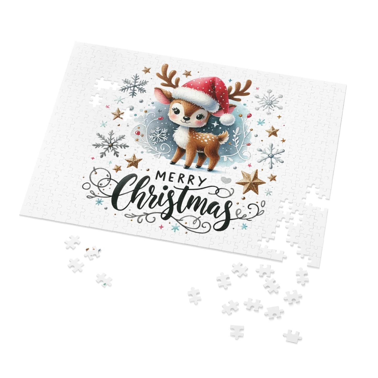 Jigsaw Puzzle, Christmas, Reindeer, Personalised/Non-Personalised (30, 110, 252, 500,1000-Piece)