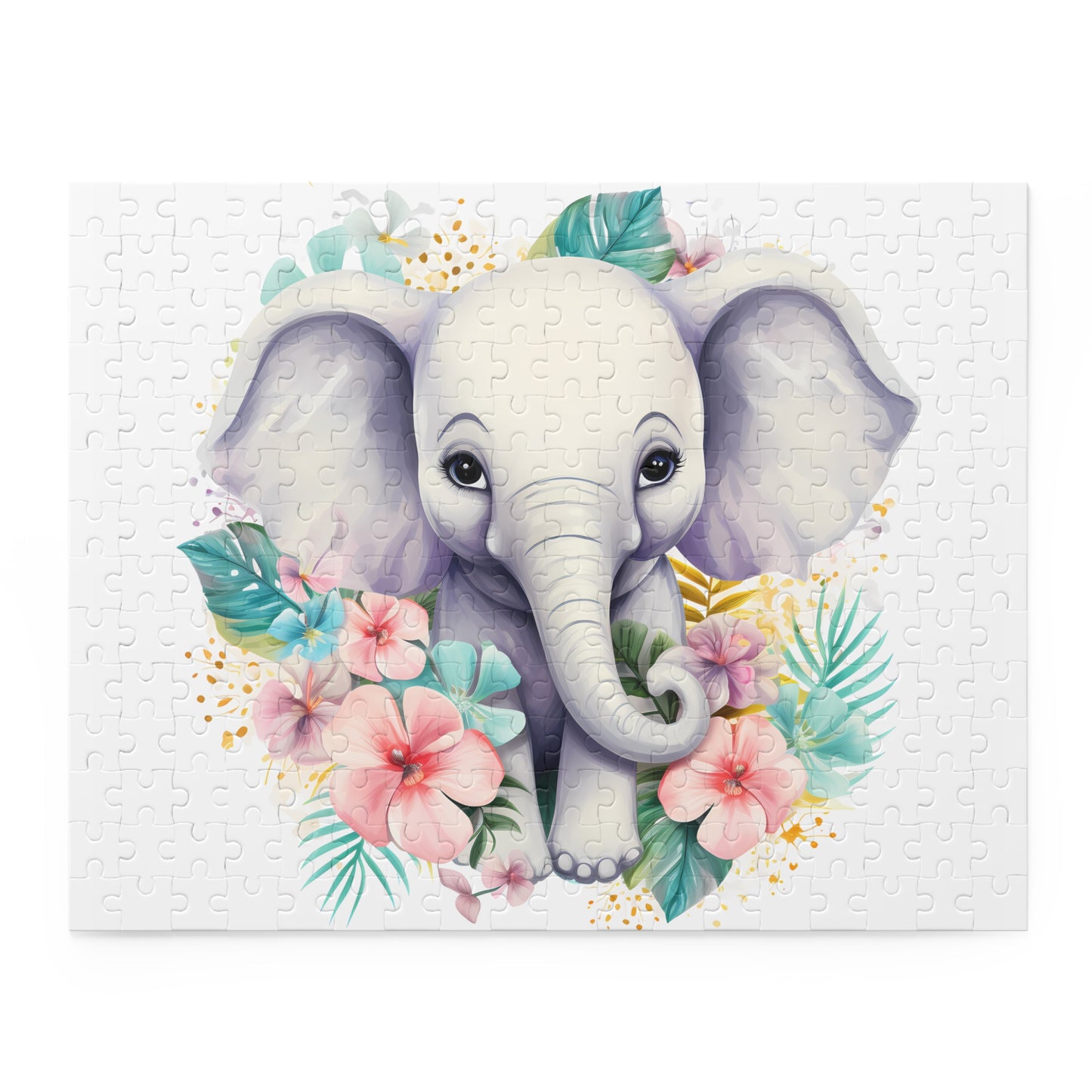 Personalised/Non-Personalised Puzzle, Elephant (120, 252, 500-Piece)