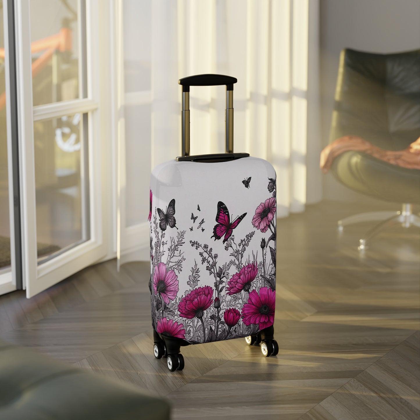 Luggage Cover, Floral and Butterflies, awd-1743