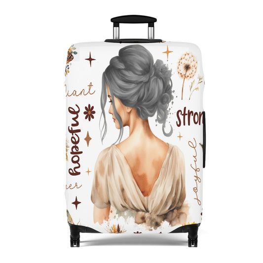 Luggage Cover, Affirmations, Grey Hair, awd-505